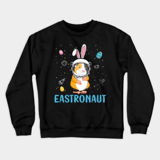 Eastronaut Guinea Pig Astronaut Easter Day Crewneck Sweatshirt